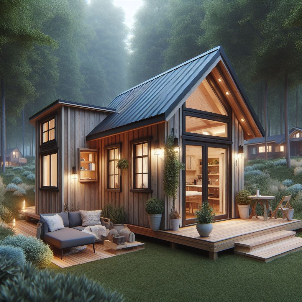 tiny home in the woods