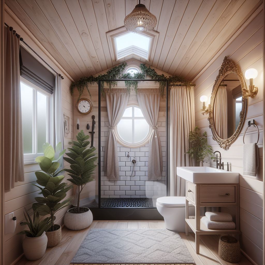 aesthetic tiny home bathroom